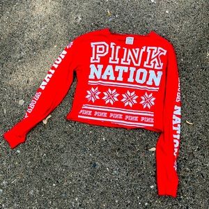 Cropped PINK sweater!
